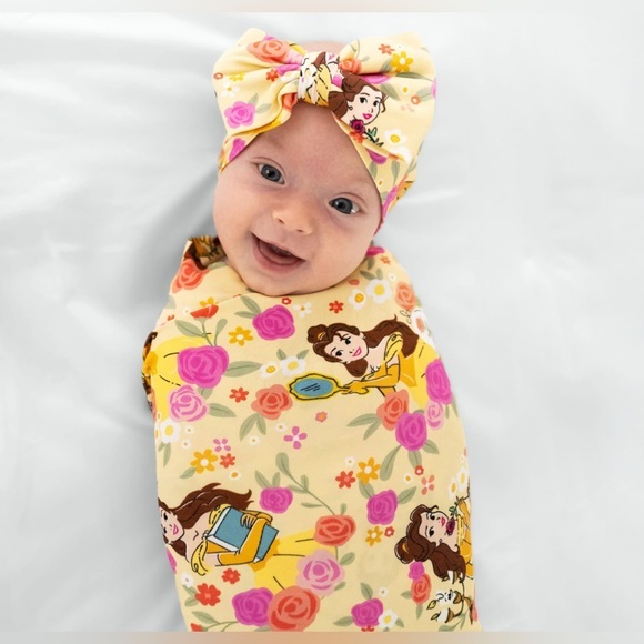 Little Sleepies Other - Little Sleepies Disney Princess Baby Swaddle and Headband Set